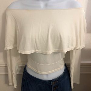 Zeagoo Off the Shoulder White Blouse💫